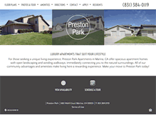 Tablet Screenshot of liveatprestonpark.com